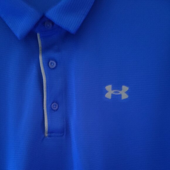 UNDER ARMOUR TECH MEN'S POLO IN ROYAL BLUE /3XL(ALSO LABELED 3TG/3EG) LOOSE FIT - Picture 5 of 12